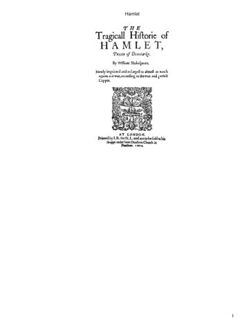 Cover of shakespeare hamlet