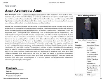 Cover of Anas Aremeyaw Anas   Wikipedia