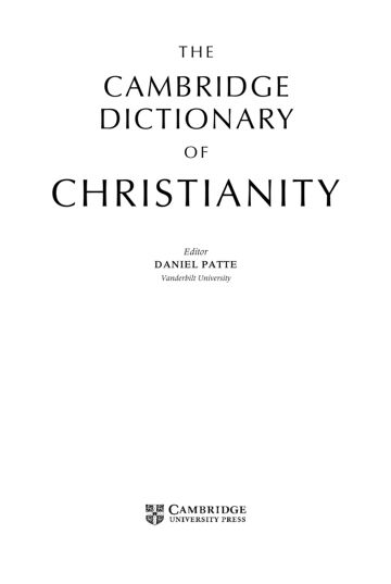 Cover of Cambridge Dictionary of Christianity