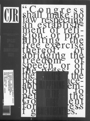Cover of sim columbia journalism review november december 1991 30 4