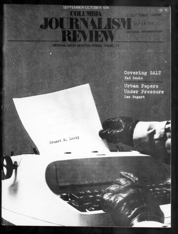 Cover of sim columbia journalism review september october 1974 13 3