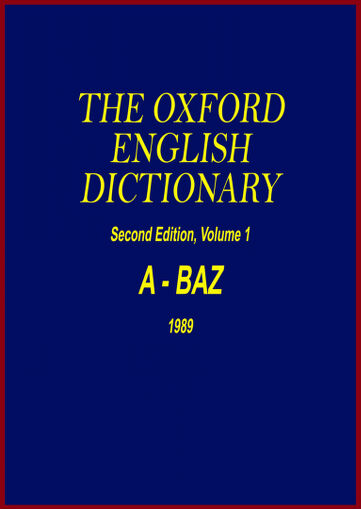 Cover of Oxford English Dictionary A BAZ